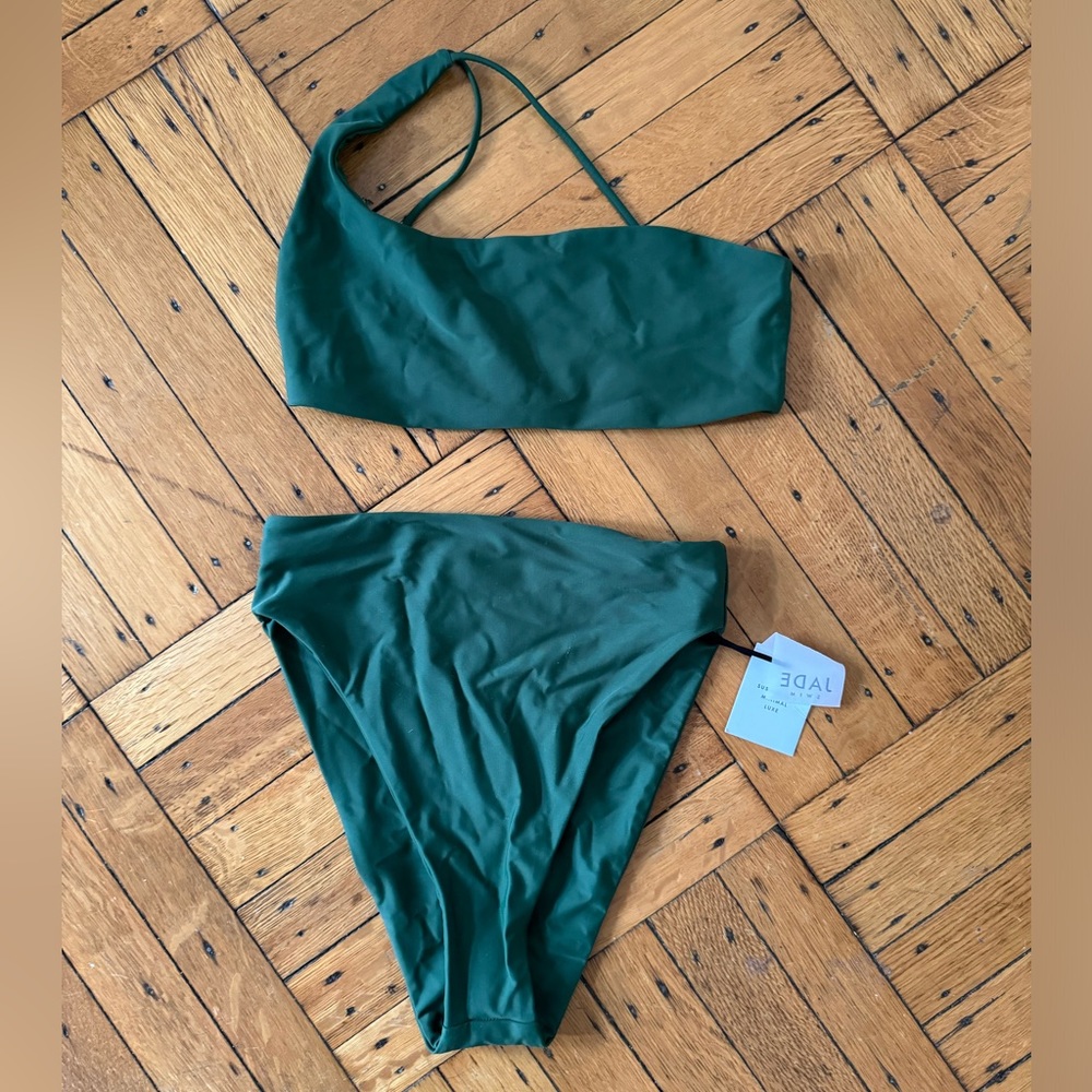 JADE SWIM NWT High Waist Incline Bikini Bottom + Apex Top